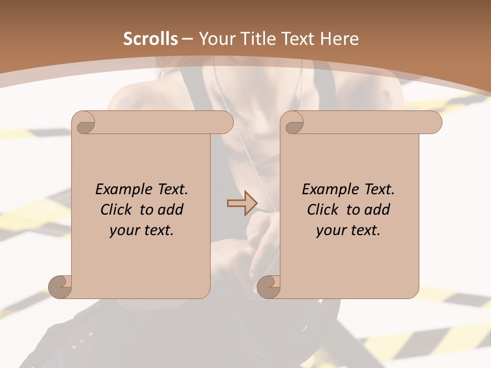 Construction Blonde Woman PowerPoint Template