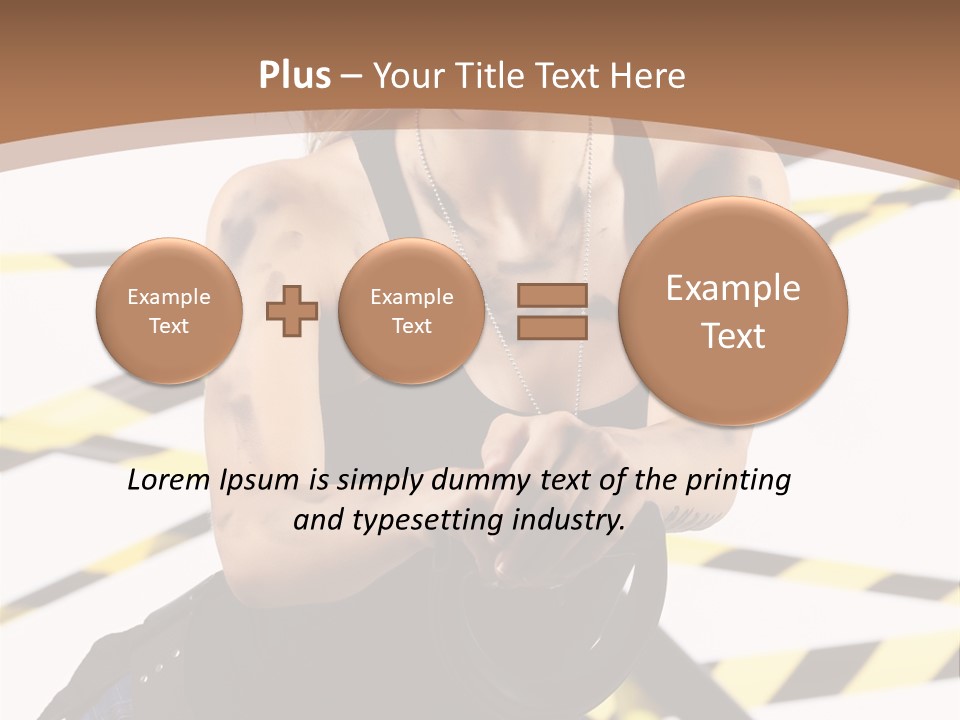 Construction Blonde Woman PowerPoint Template