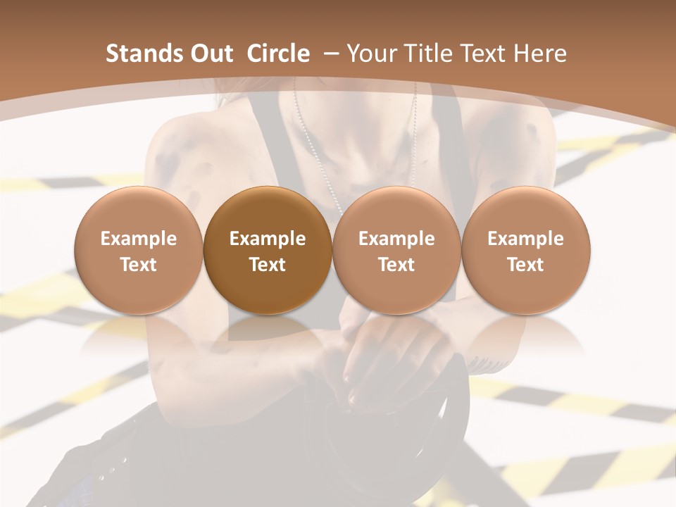 Construction Blonde Woman PowerPoint Template