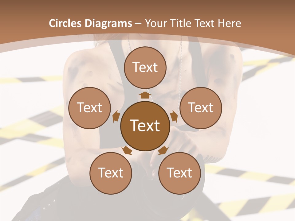 Construction Blonde Woman PowerPoint Template