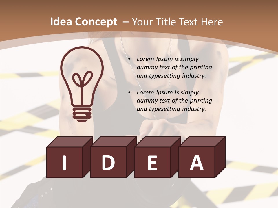 Construction Blonde Woman PowerPoint Template