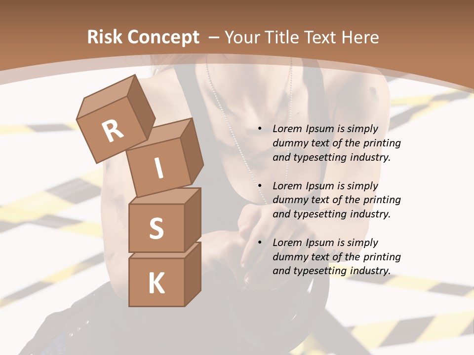 Construction Blonde Woman PowerPoint Template