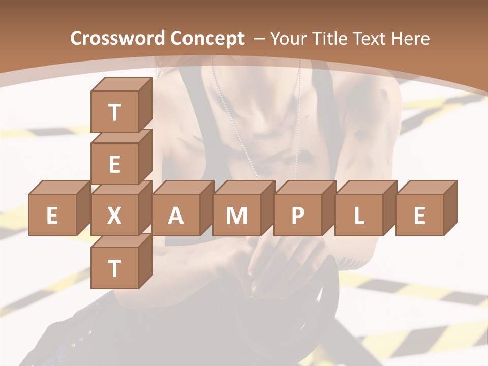 Construction Blonde Woman PowerPoint Template