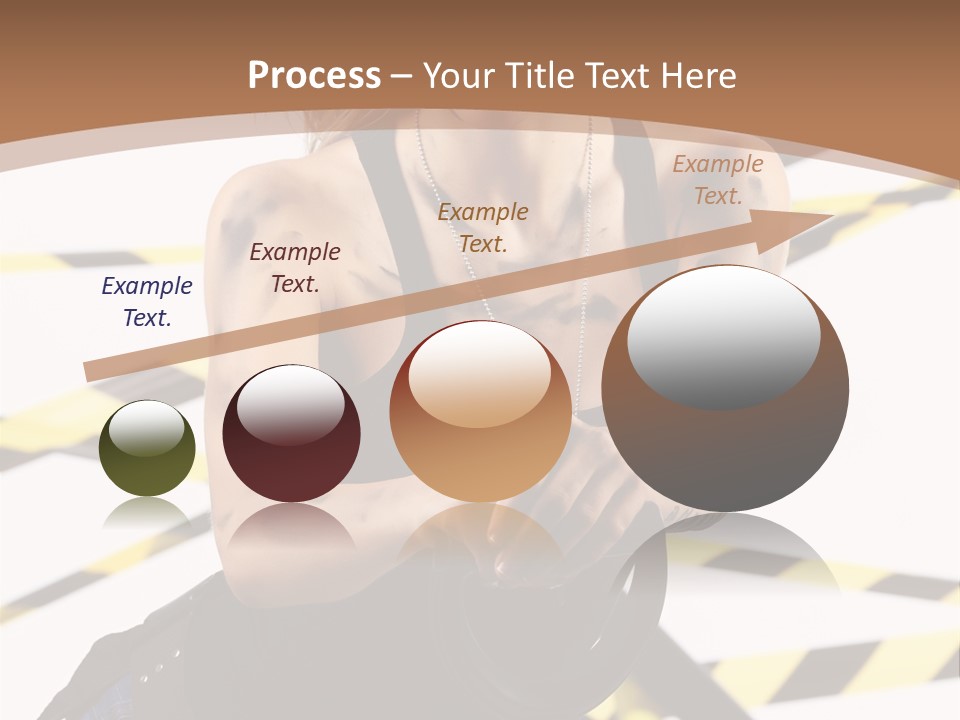 Construction Blonde Woman PowerPoint Template