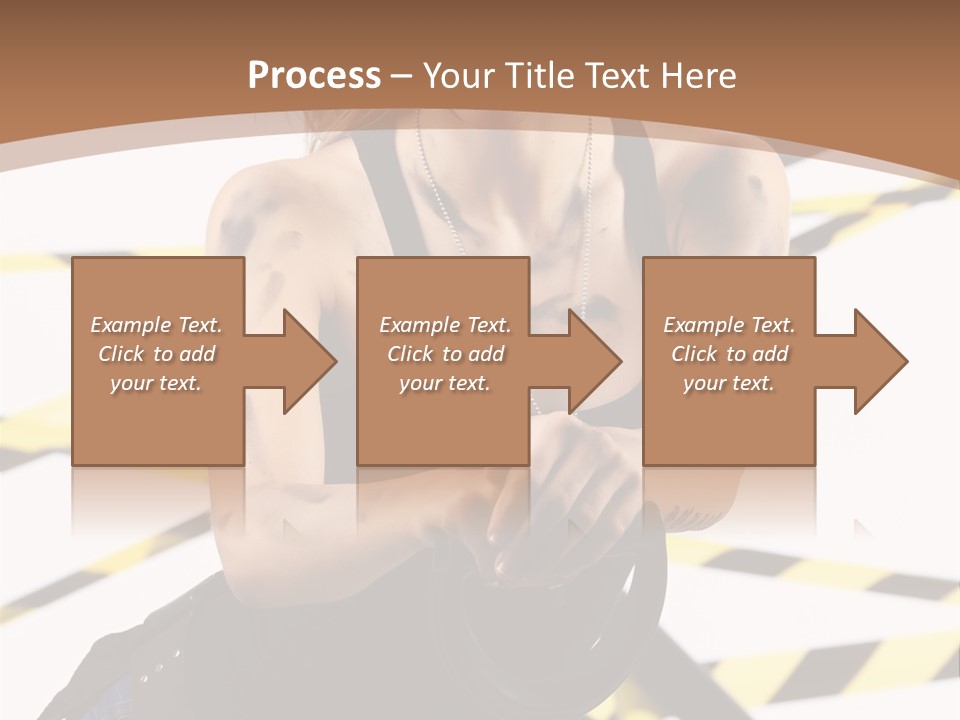 Construction Blonde Woman PowerPoint Template