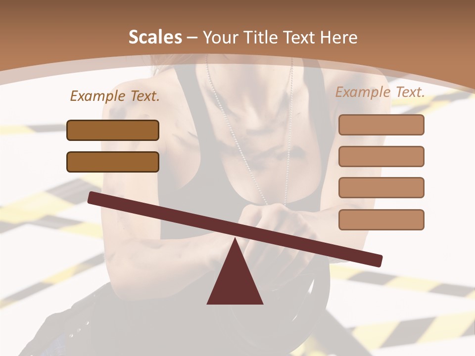 Construction Blonde Woman PowerPoint Template