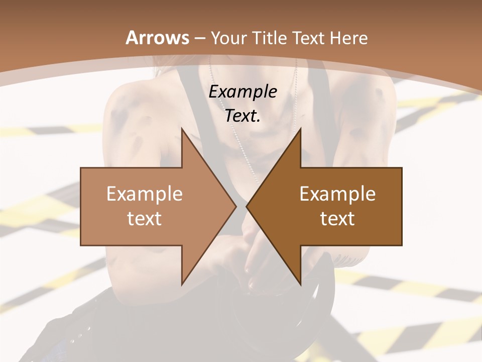 Construction Blonde Woman PowerPoint Template