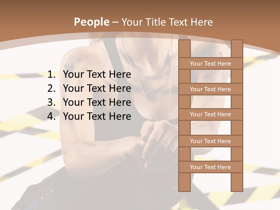 Construction Blonde Woman PowerPoint Template