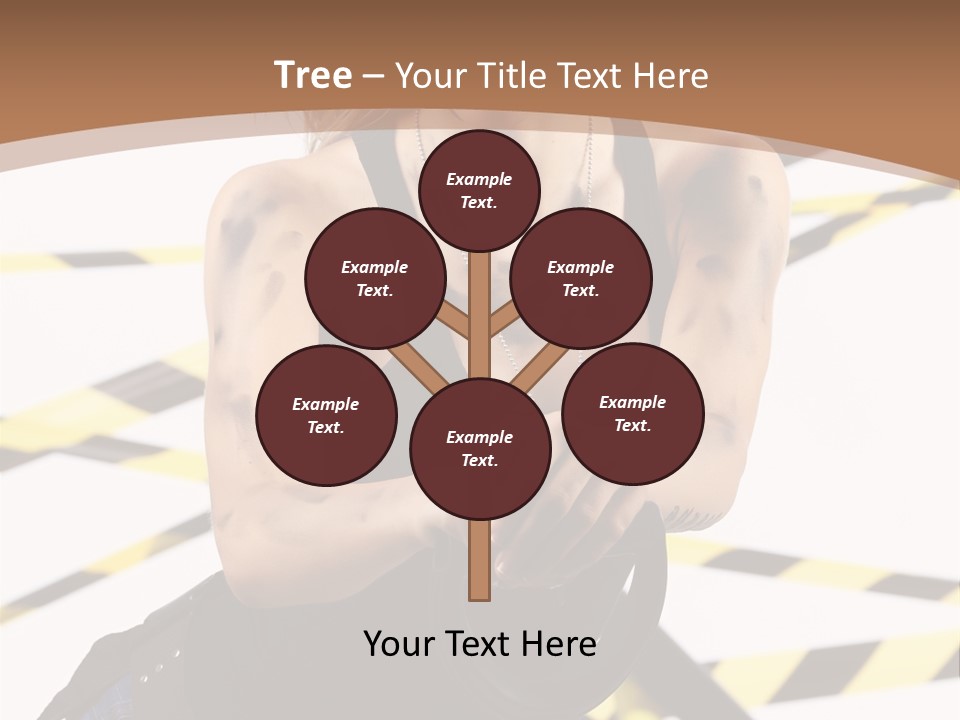 Construction Blonde Woman PowerPoint Template