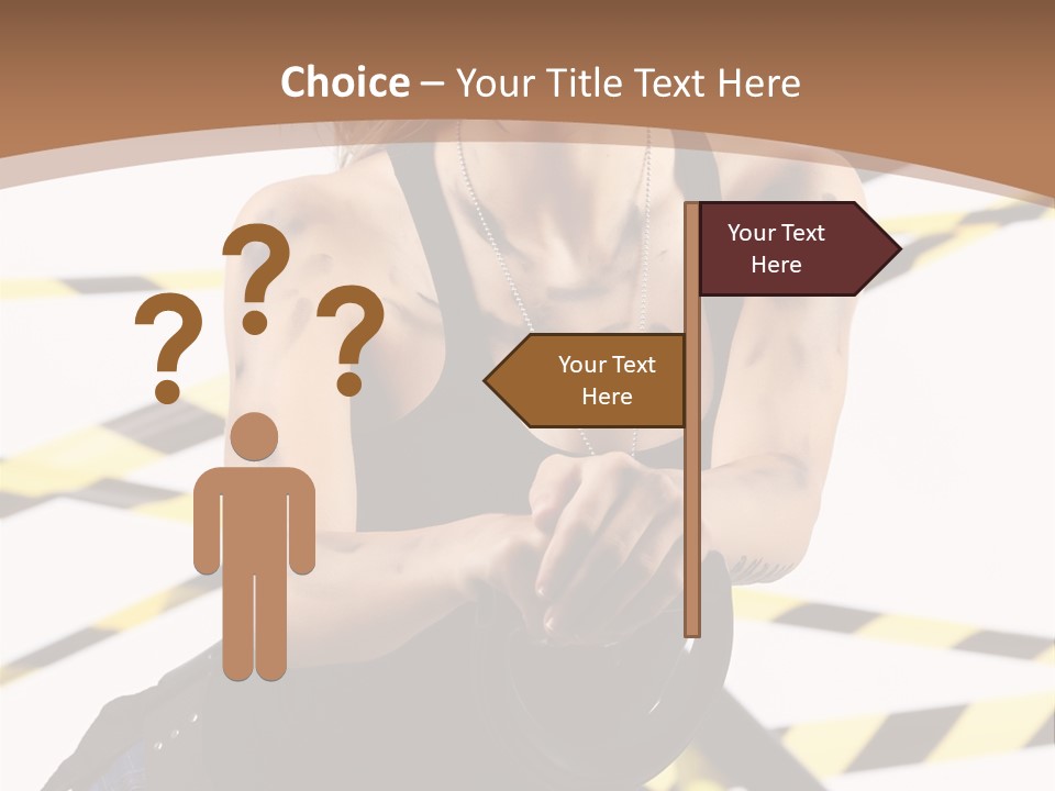 Construction Blonde Woman PowerPoint Template