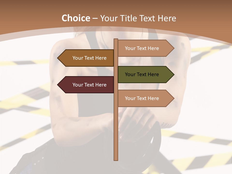 Construction Blonde Woman PowerPoint Template