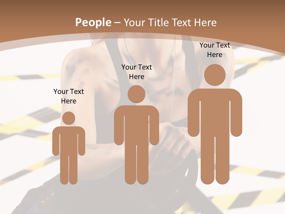 Construction Blonde Woman PowerPoint Template