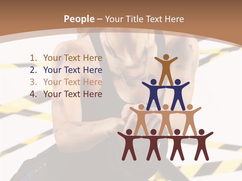 Construction Blonde Woman PowerPoint Template