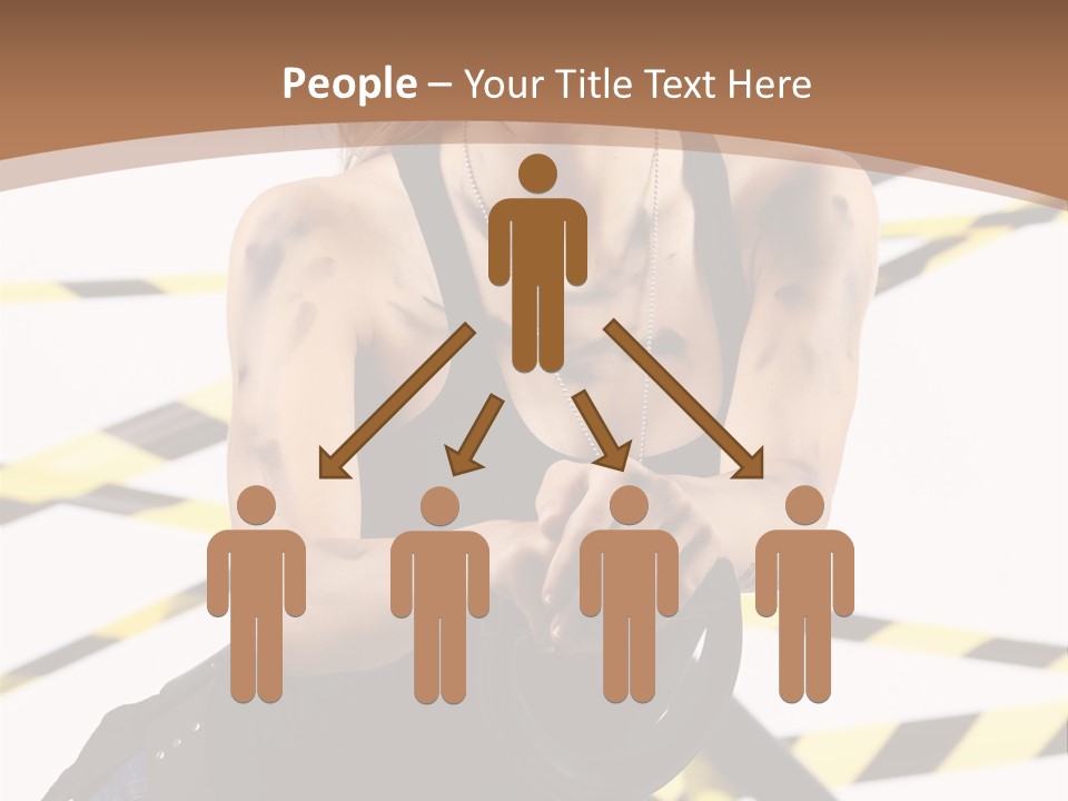 Construction Blonde Woman PowerPoint Template