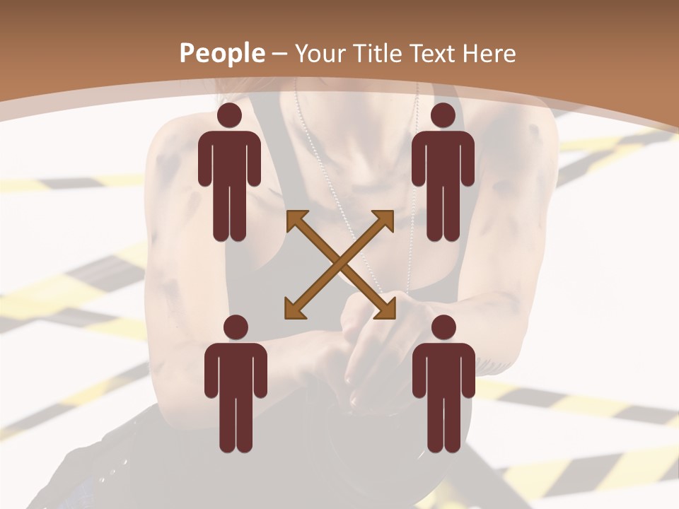 Construction Blonde Woman PowerPoint Template