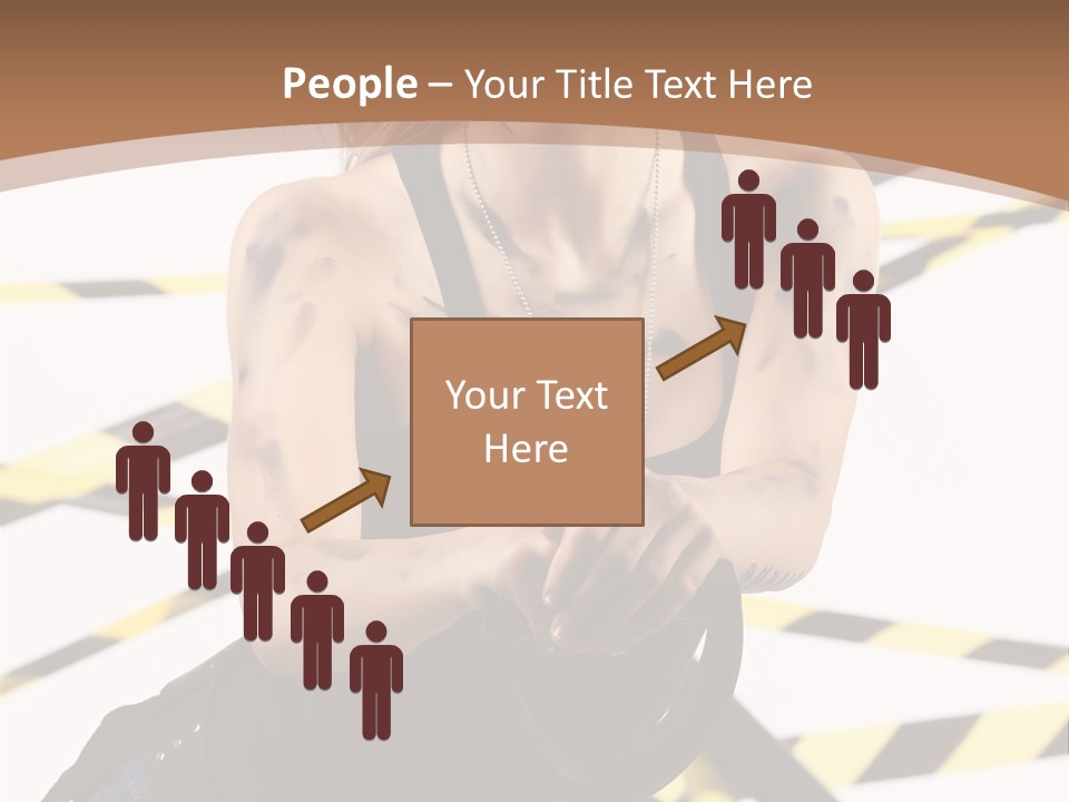 Construction Blonde Woman PowerPoint Template