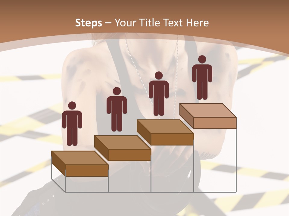 Construction Blonde Woman PowerPoint Template