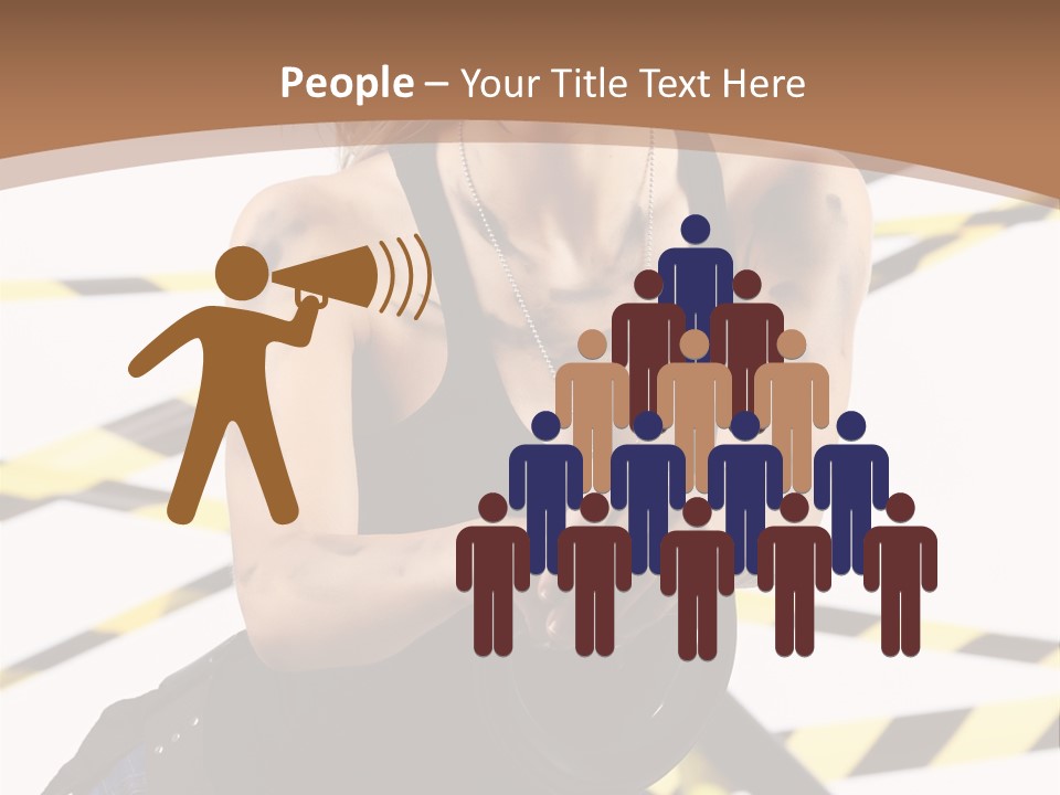 Construction Blonde Woman PowerPoint Template