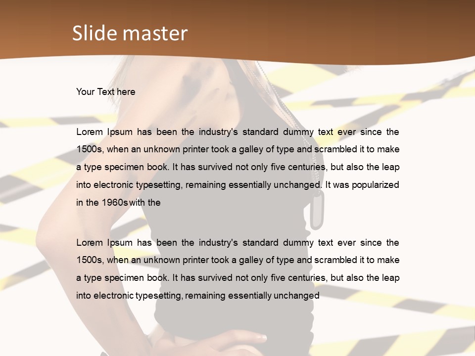 Screwgun Girl Danger PowerPoint Template