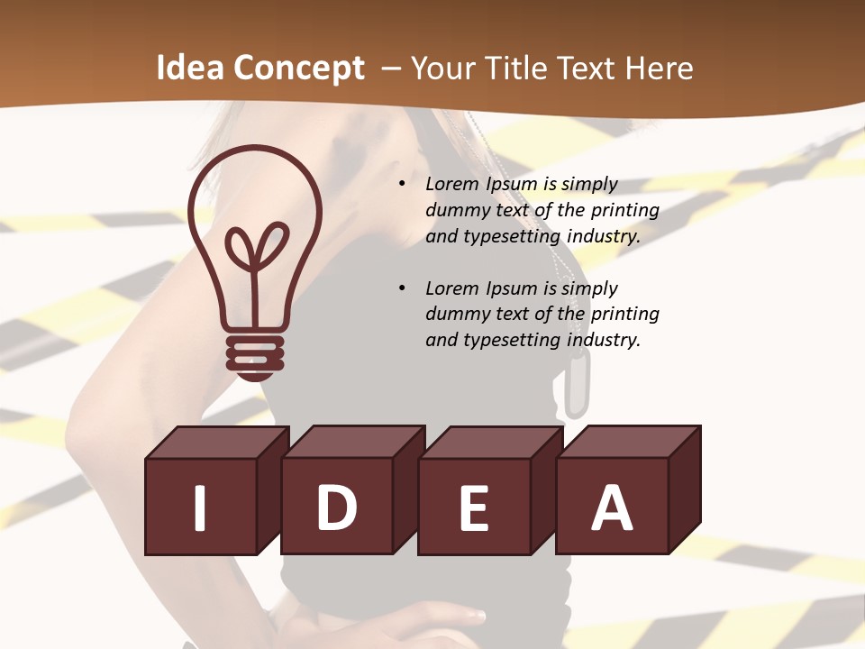 Screwgun Girl Danger PowerPoint Template