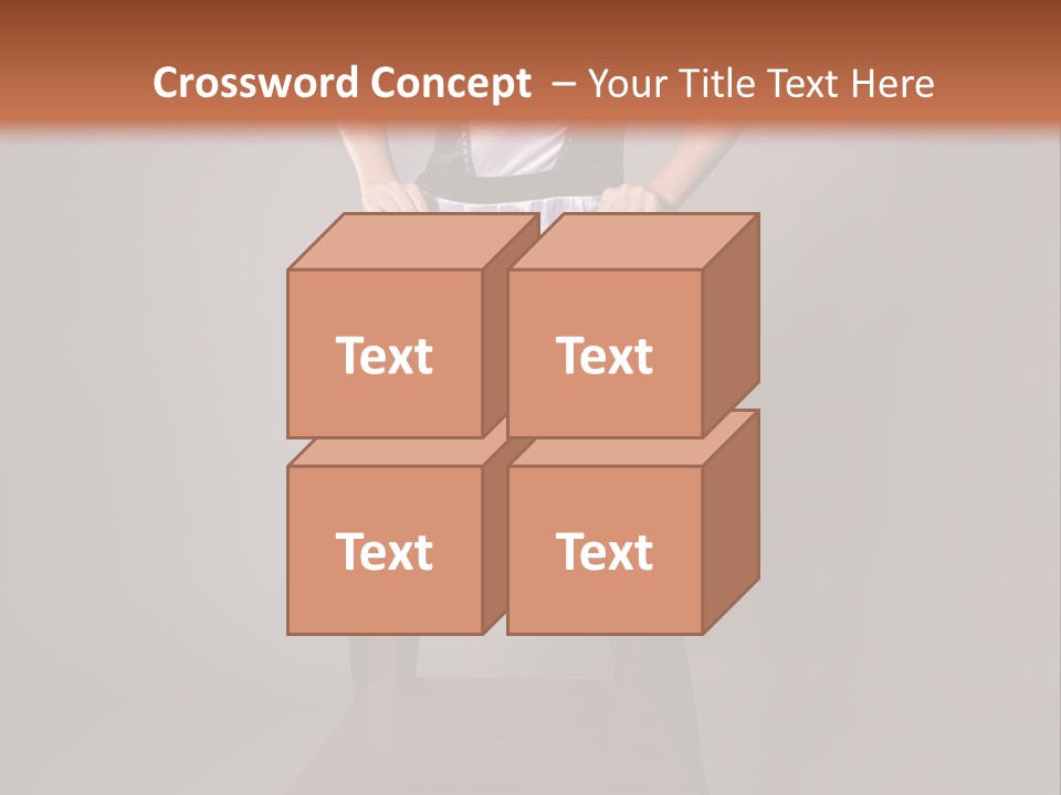 A Woman Sitting On Top Of A Wooden Chair PowerPoint Template