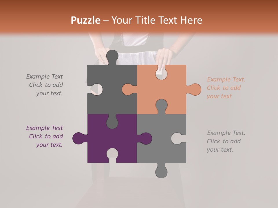 A Woman Sitting On Top Of A Wooden Chair PowerPoint Template