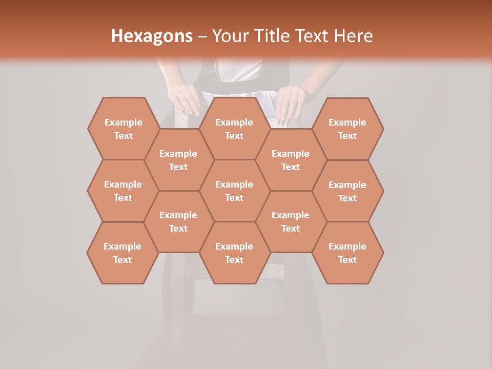 A Woman Sitting On Top Of A Wooden Chair PowerPoint Template