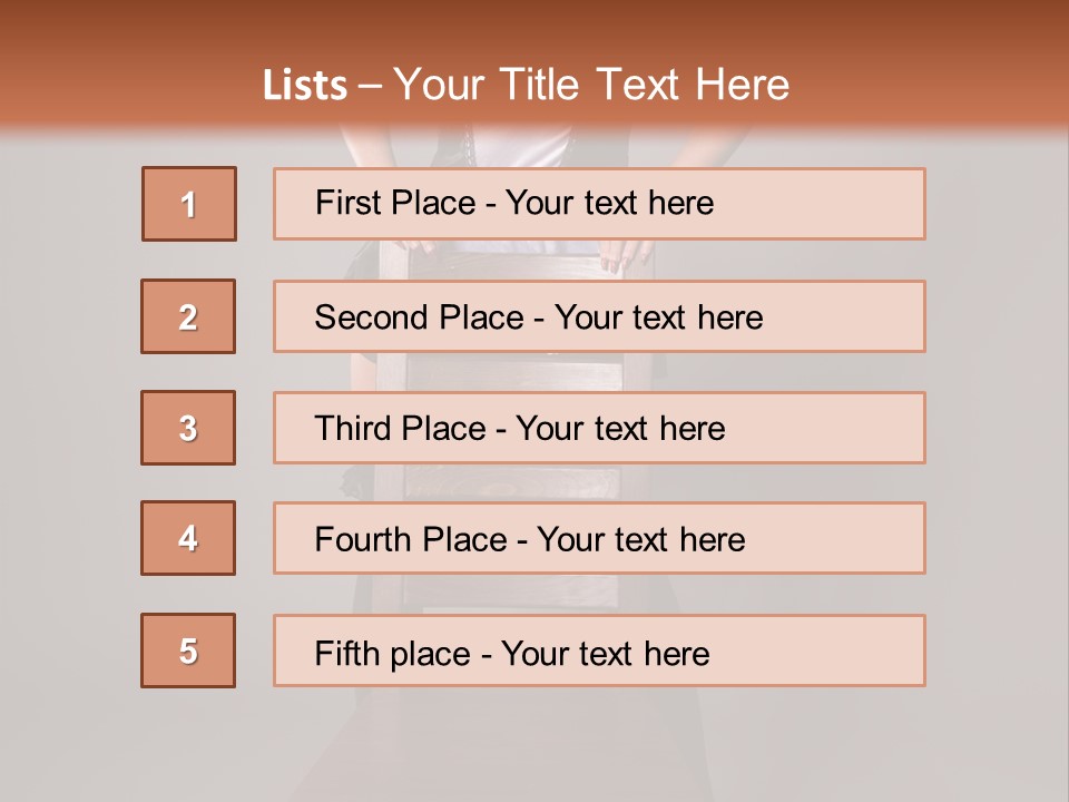 A Woman Sitting On Top Of A Wooden Chair PowerPoint Template