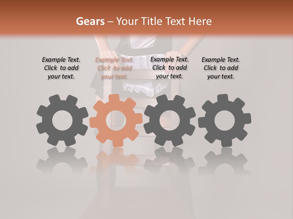 A Woman Sitting On Top Of A Wooden Chair PowerPoint Template