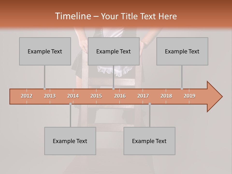 A Woman Sitting On Top Of A Wooden Chair PowerPoint Template