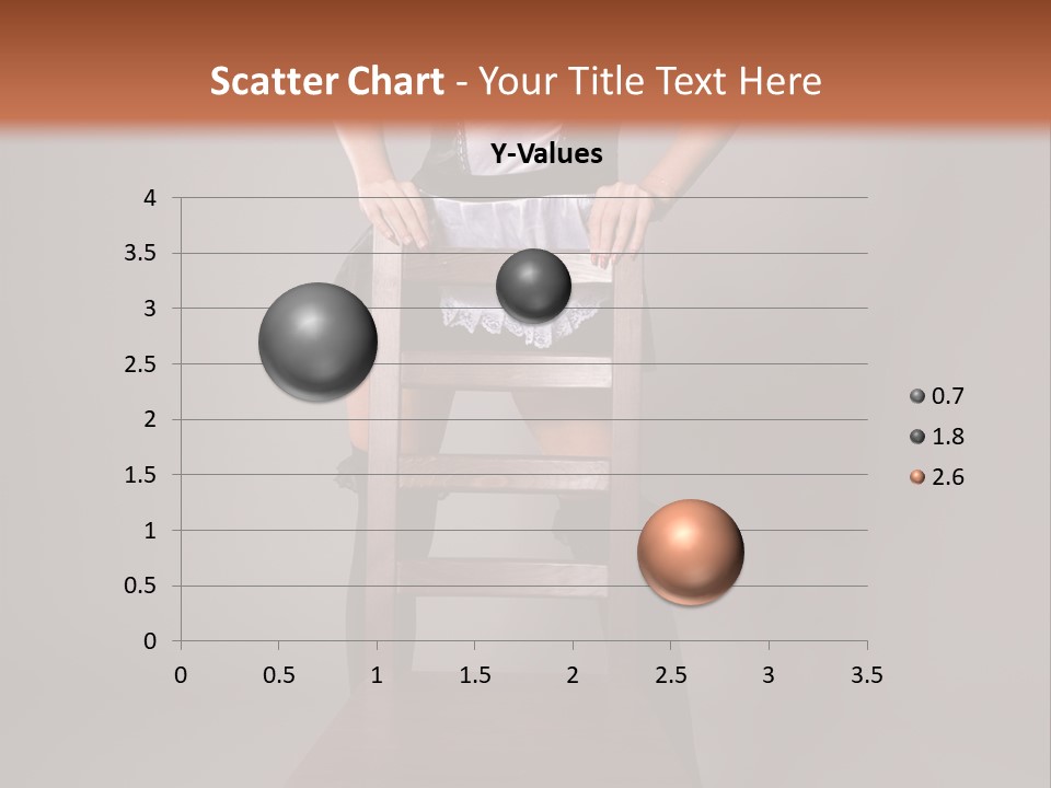 A Woman Sitting On Top Of A Wooden Chair PowerPoint Template