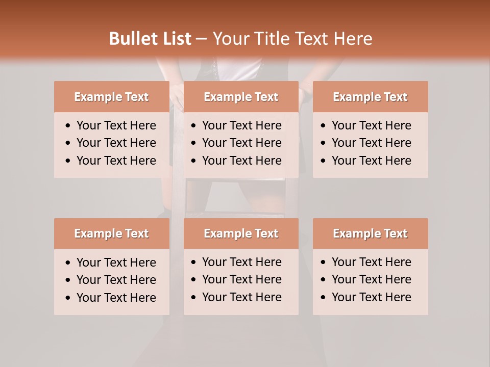 A Woman Sitting On Top Of A Wooden Chair PowerPoint Template