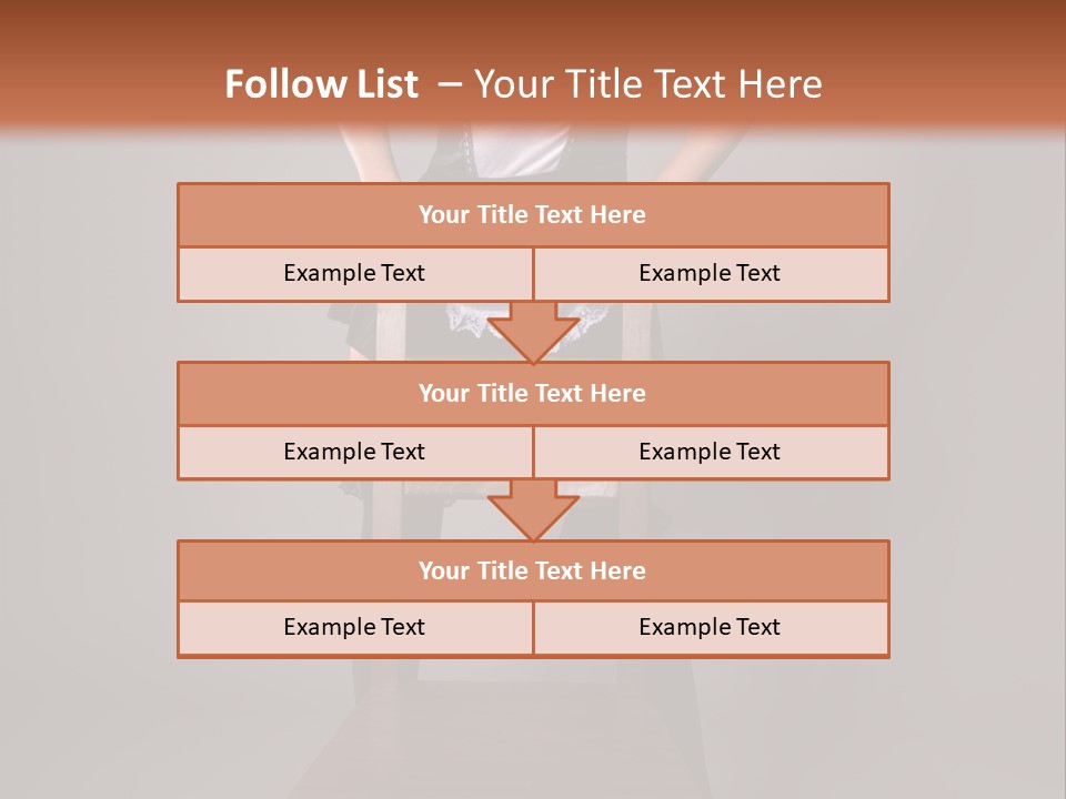 A Woman Sitting On Top Of A Wooden Chair PowerPoint Template