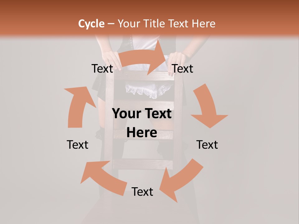 A Woman Sitting On Top Of A Wooden Chair PowerPoint Template