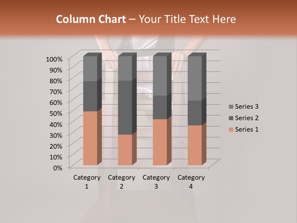 A Woman Sitting On Top Of A Wooden Chair PowerPoint Template