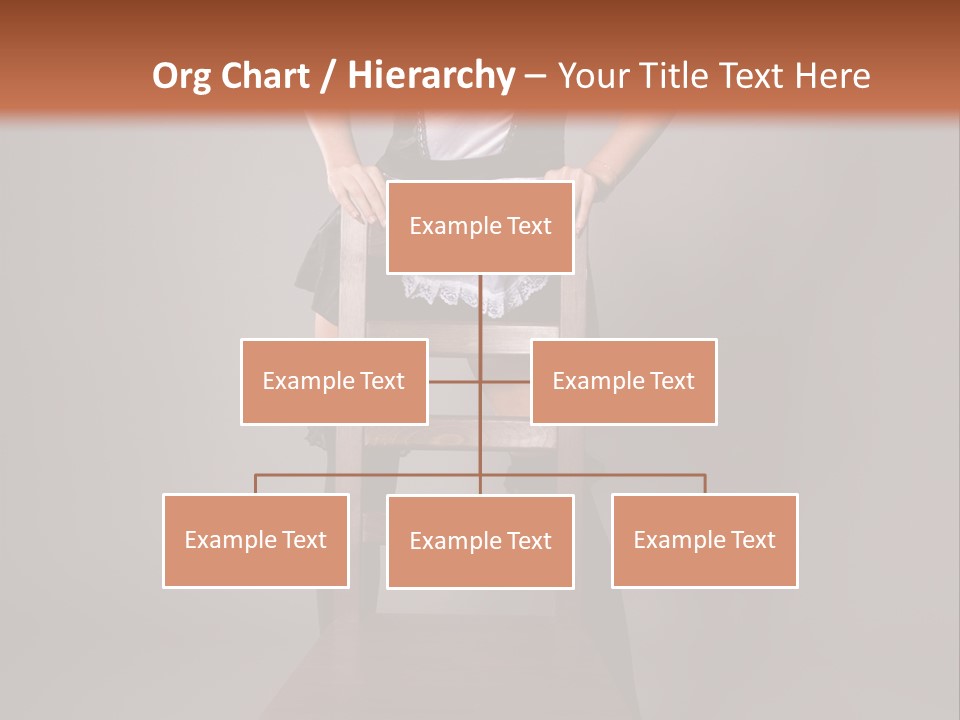 A Woman Sitting On Top Of A Wooden Chair PowerPoint Template