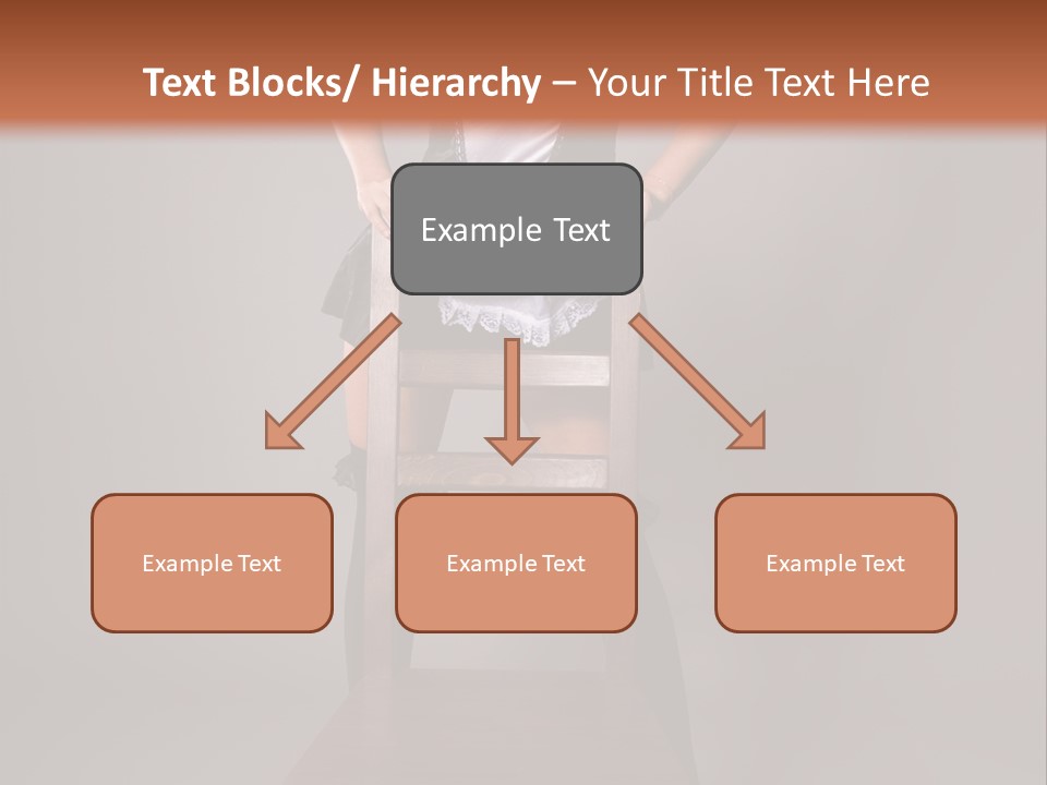 A Woman Sitting On Top Of A Wooden Chair PowerPoint Template