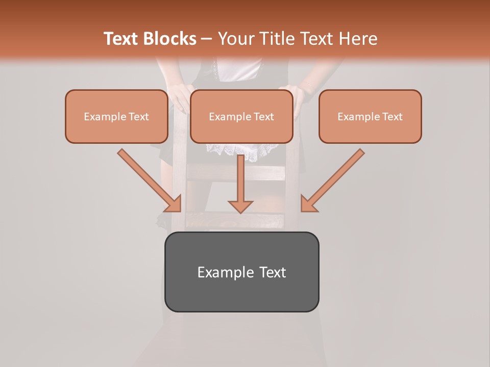 A Woman Sitting On Top Of A Wooden Chair PowerPoint Template