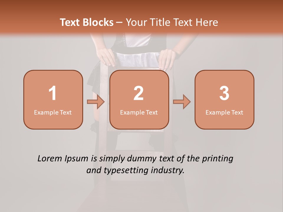 A Woman Sitting On Top Of A Wooden Chair PowerPoint Template