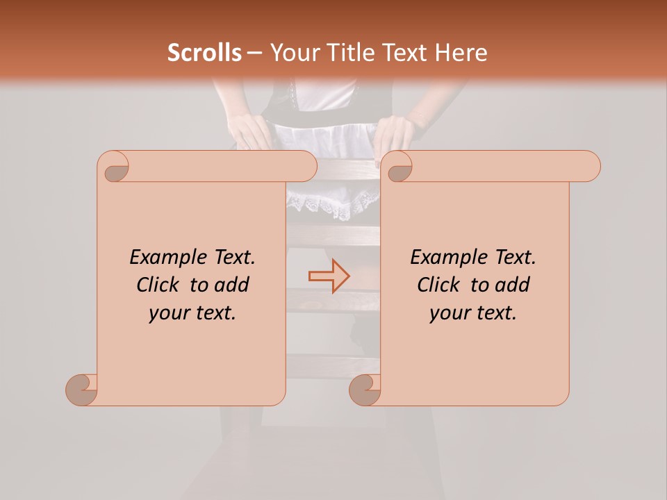 A Woman Sitting On Top Of A Wooden Chair PowerPoint Template