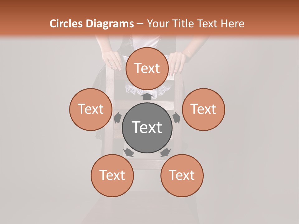 A Woman Sitting On Top Of A Wooden Chair PowerPoint Template