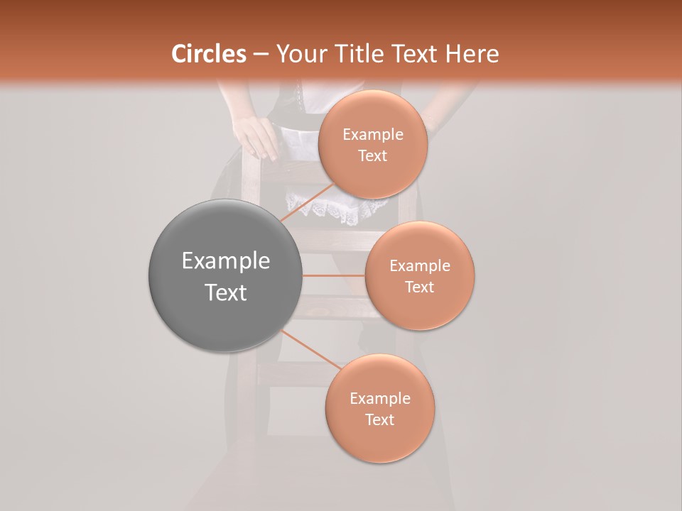 A Woman Sitting On Top Of A Wooden Chair PowerPoint Template