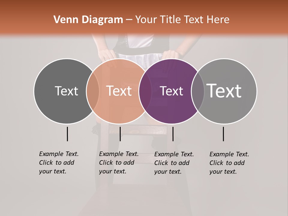 A Woman Sitting On Top Of A Wooden Chair PowerPoint Template