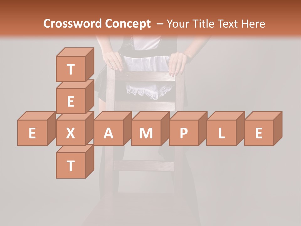 A Woman Sitting On Top Of A Wooden Chair PowerPoint Template