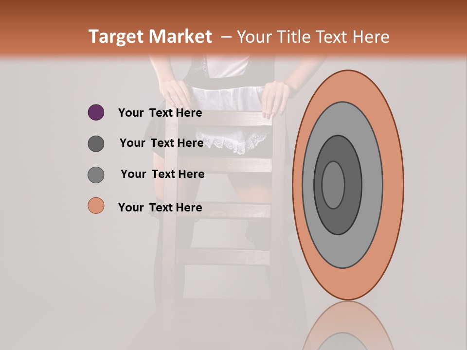 A Woman Sitting On Top Of A Wooden Chair PowerPoint Template