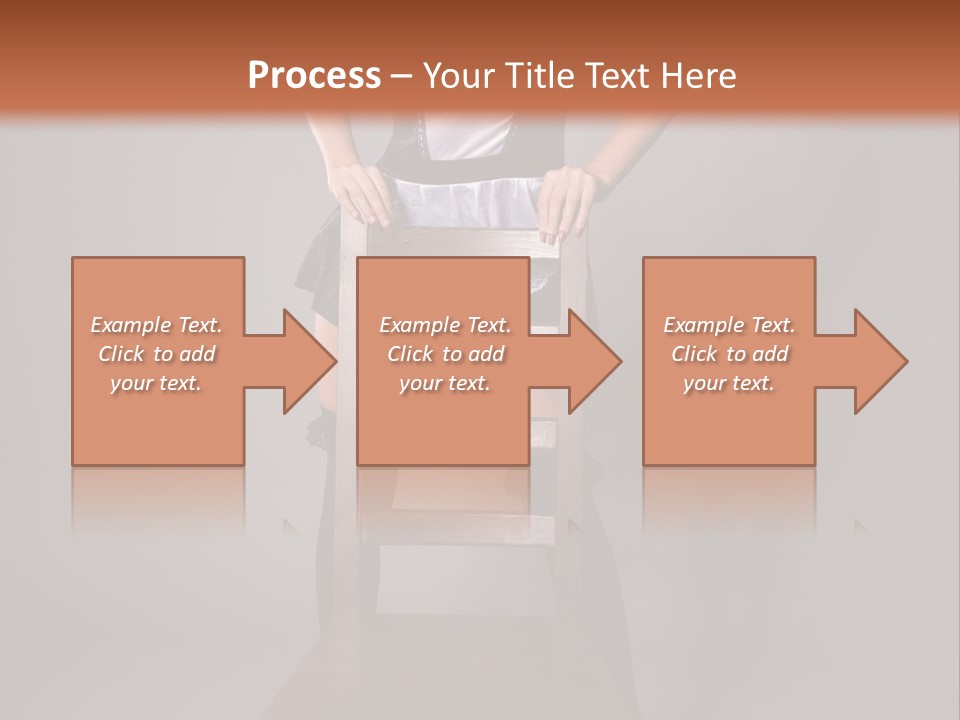 A Woman Sitting On Top Of A Wooden Chair PowerPoint Template