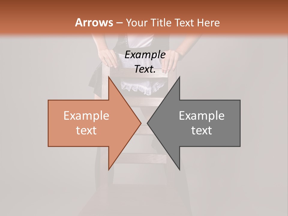 A Woman Sitting On Top Of A Wooden Chair PowerPoint Template