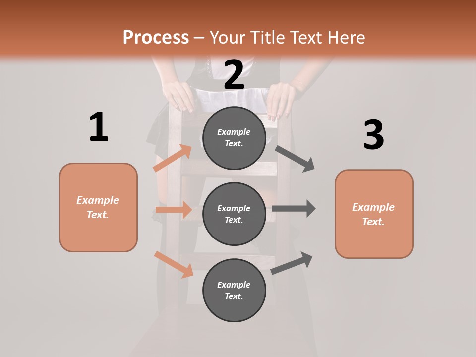 A Woman Sitting On Top Of A Wooden Chair PowerPoint Template