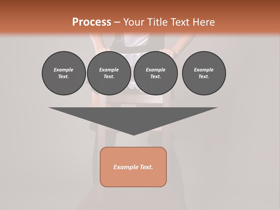 A Woman Sitting On Top Of A Wooden Chair PowerPoint Template