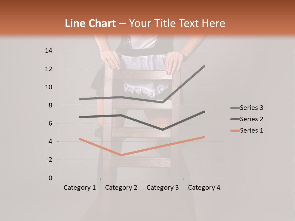 A Woman Sitting On Top Of A Wooden Chair PowerPoint Template